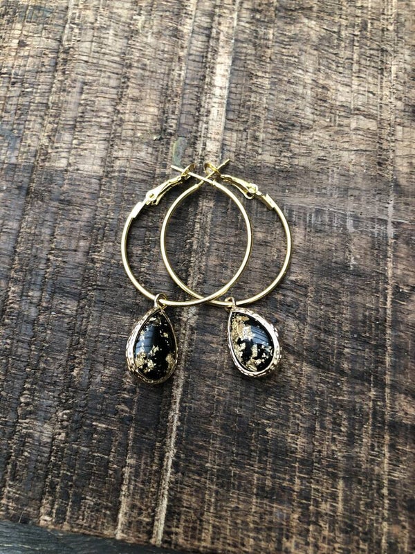 Black&gold earrings 