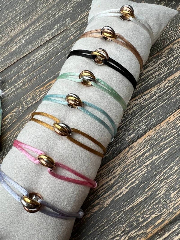 Triple ring bracelet multicolor