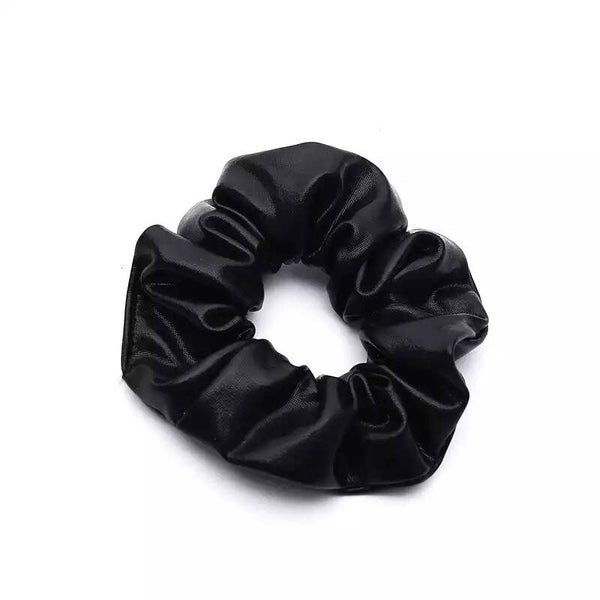 Scrunchie leatherlook black