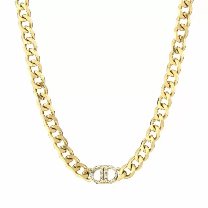 The Goodlife ketting met strass Goud