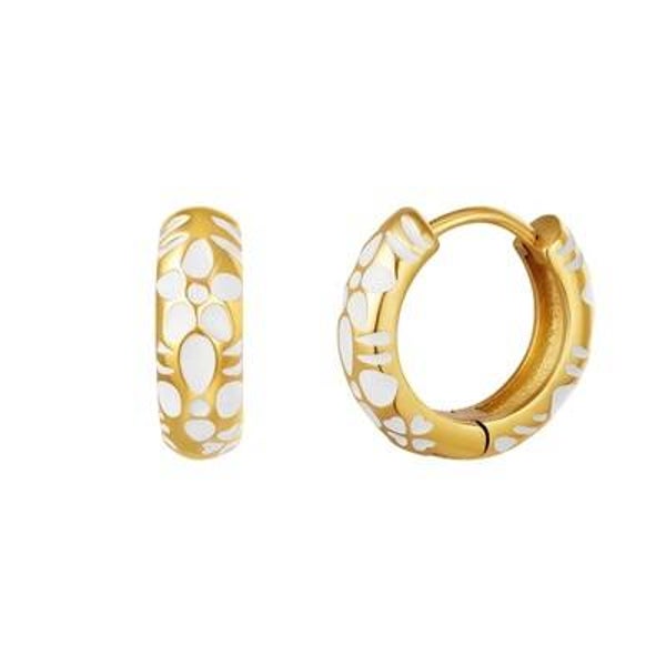 Oorbellen loops white gold