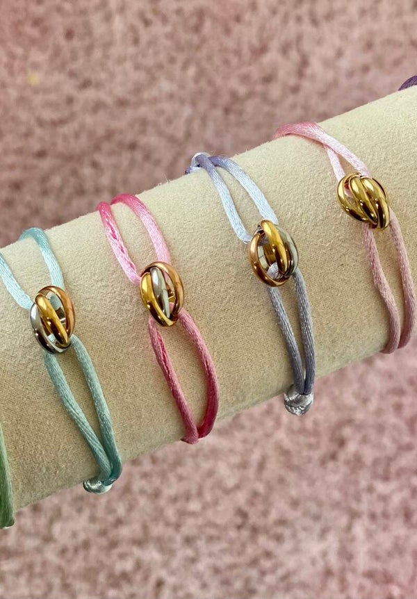 Satijnkoord armbandjes