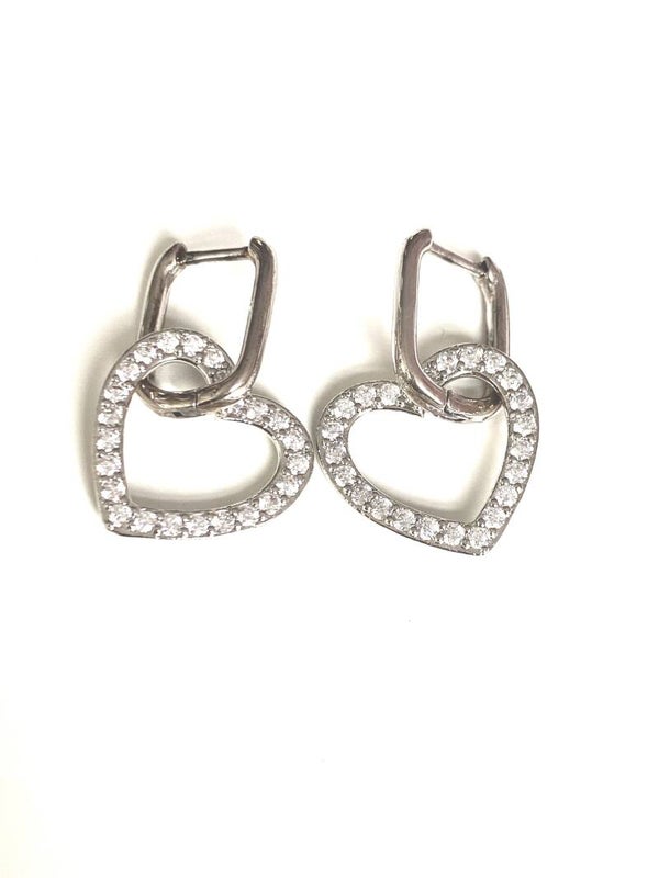 Zirkonia heart earrings