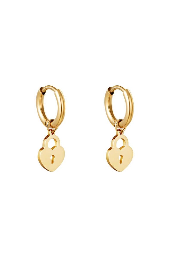 Oorbellen small heart Goud