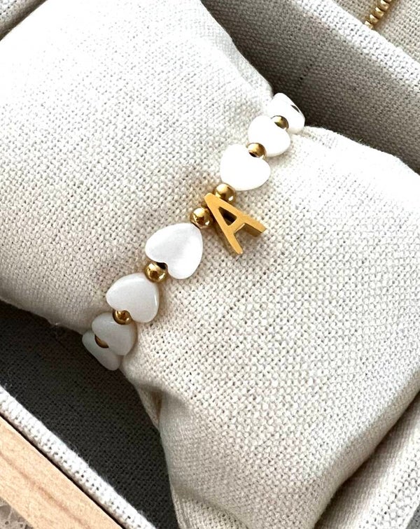 Initial  armband hearts