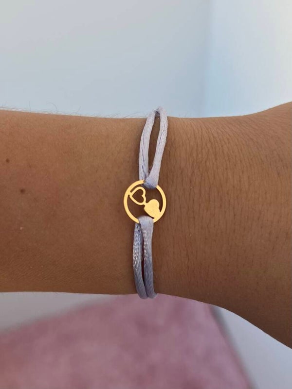 Double heart bracelet