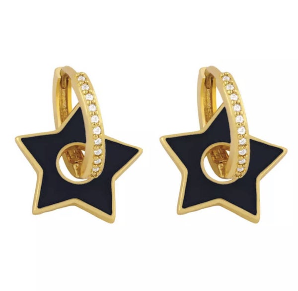 Zirkonia star earrings