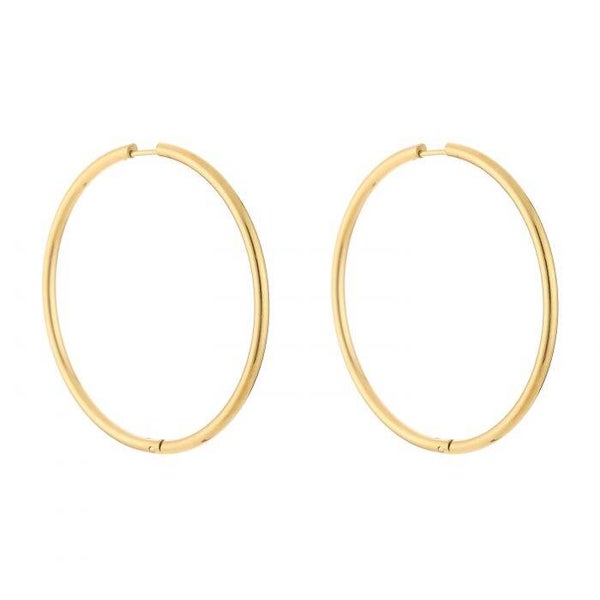 Hoop oorbellen goud