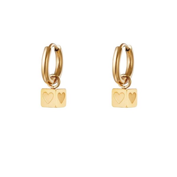 Earrings stainless steel heart