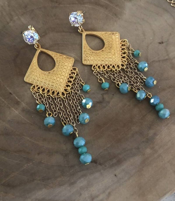 Ibiza love earrings turquoise 