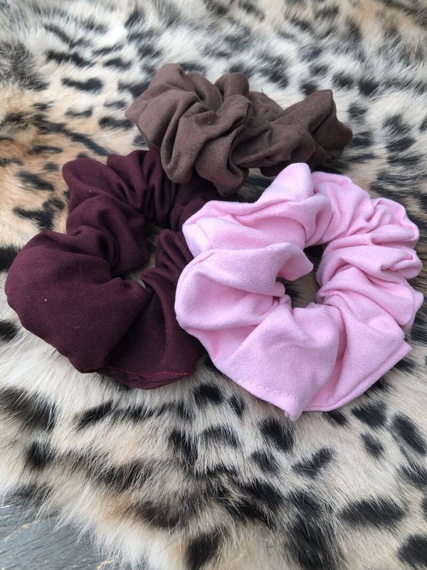 scrunchies velvet suede