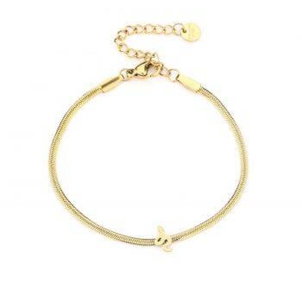 Snake bracelet gold plated stainless steel