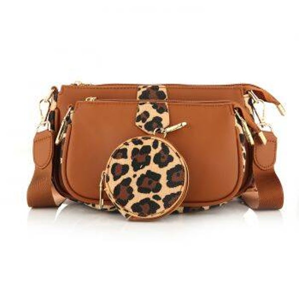 Double shoulder Bag Leopard brown