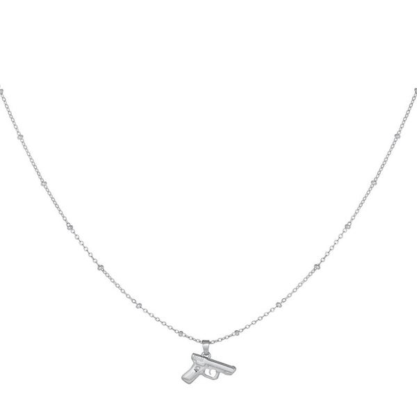 Stainless steel ketting Dress to kill 3D Silver
