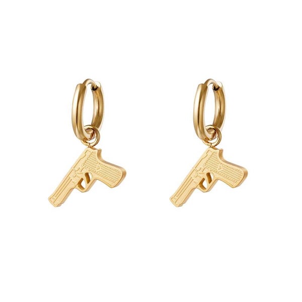 Oorbellen Dress to kill stainless steel Goud