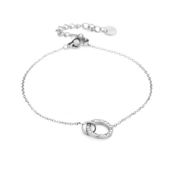 Armband cirkel groot en klein zilver