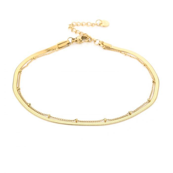 Enkelband goud koort