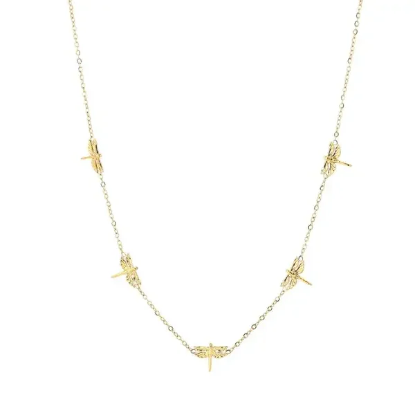 Libelle neckless goud