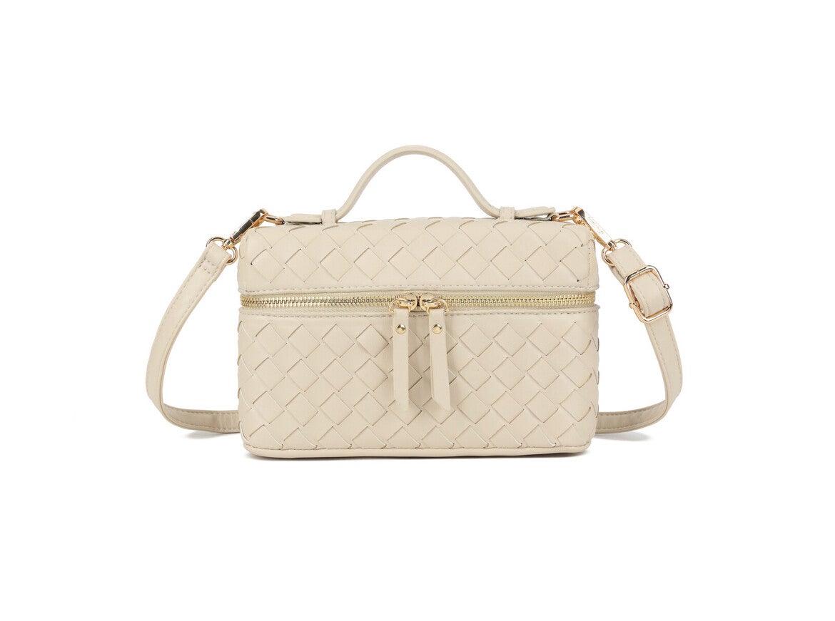 Tas gevlochten Myrthe beige