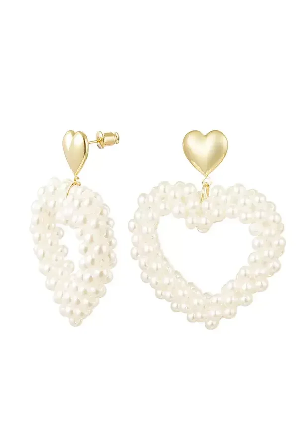 Parel oorbellen goud