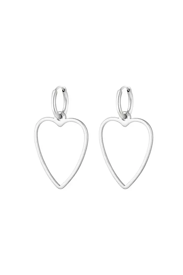 Love earrings zilver
