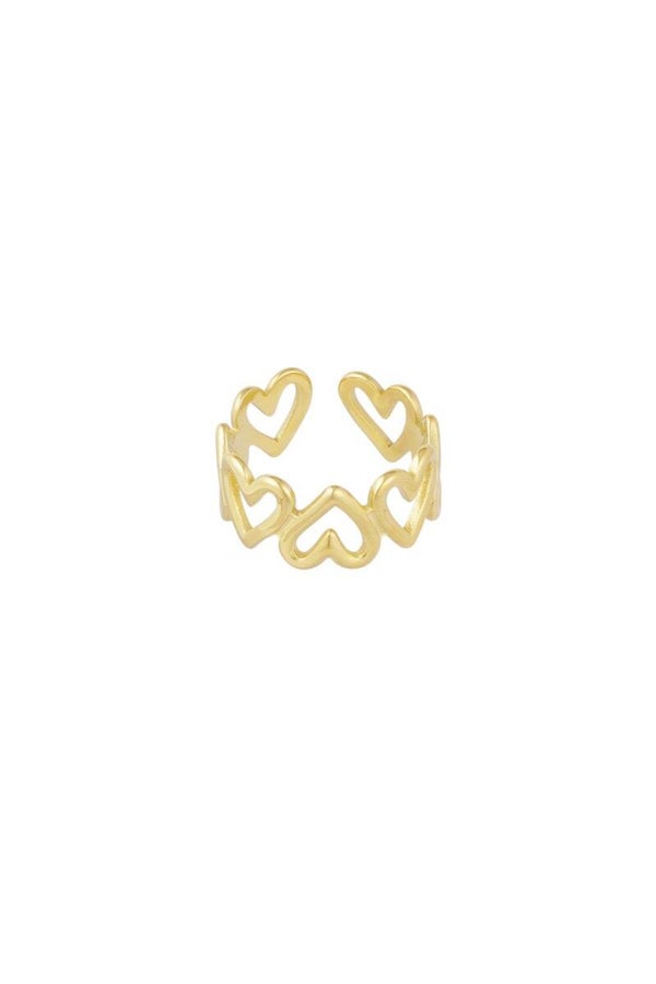 Twisted heart ring - goud