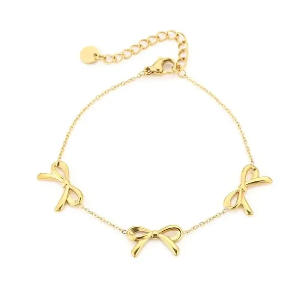 Bow armband goud