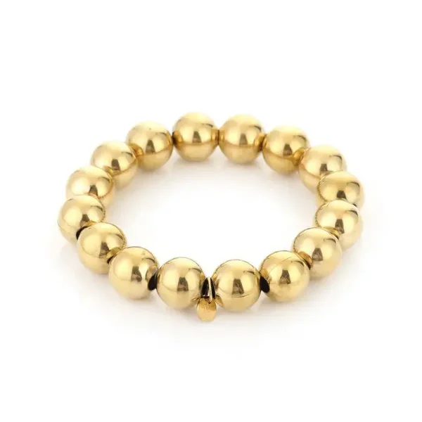 Stainless steel goud armband - elastiek