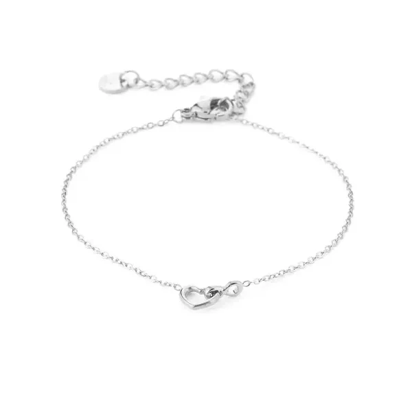 Infinity heart armband zilver