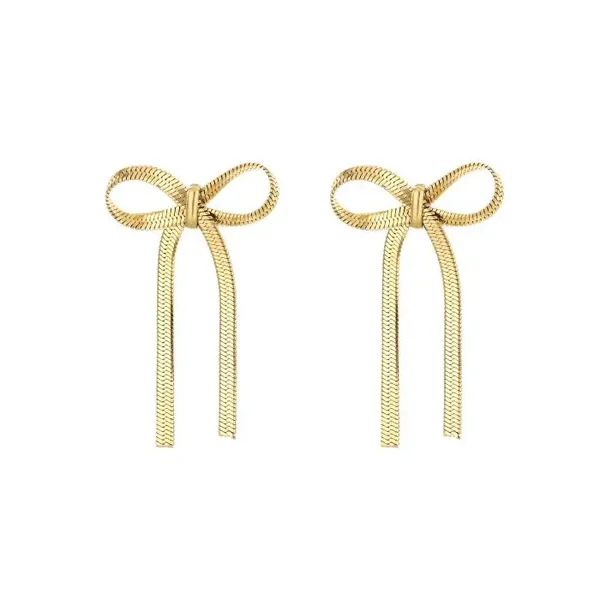 Strikjes knopje goud