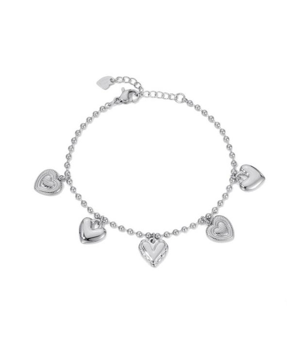 Lot of hearts bracelet zilver