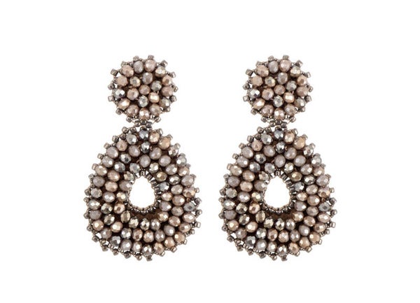 Miyuki brown earrings