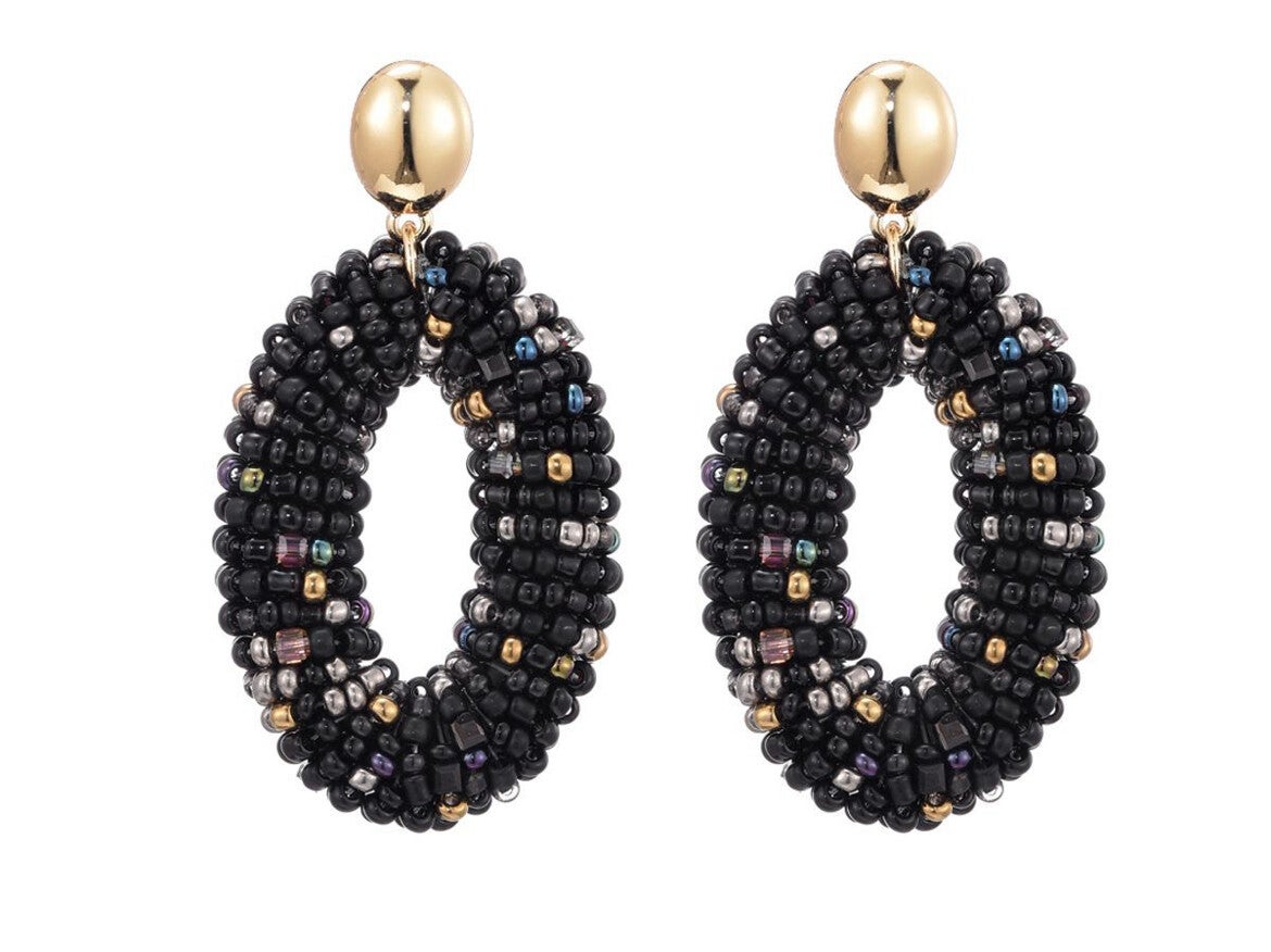 Black galaxy earrings