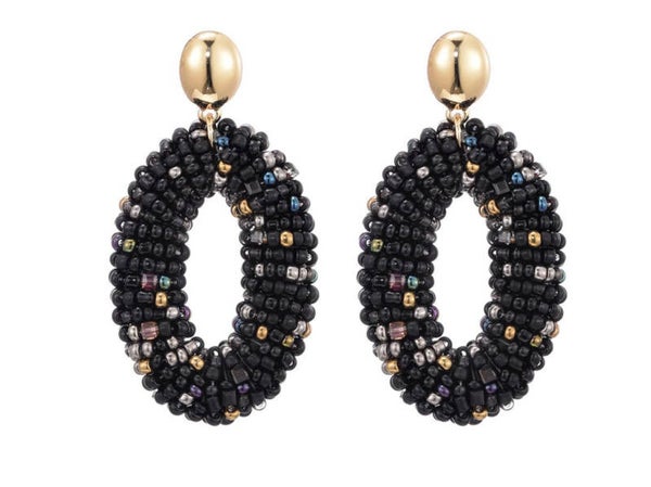 Black galaxy earrings
