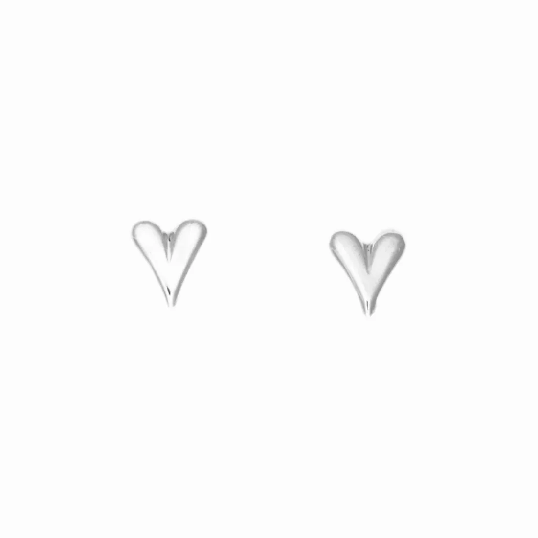 Heart studs earrings zilver