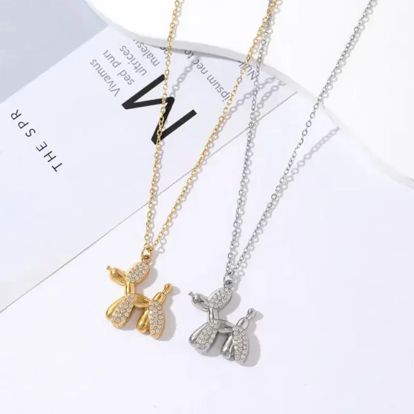 Balloon dog ketting goud