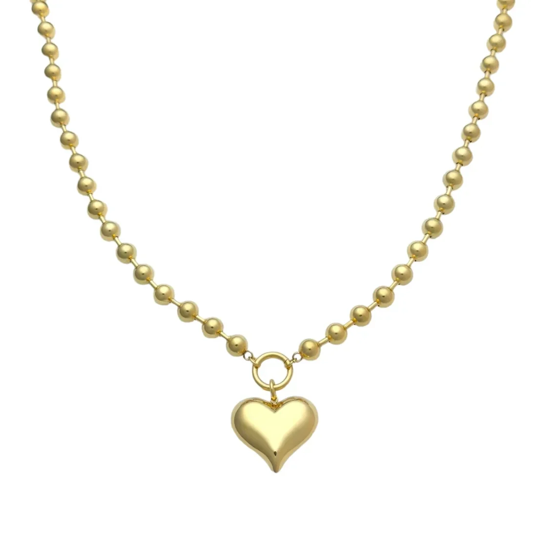 Little heart beads ketting goud