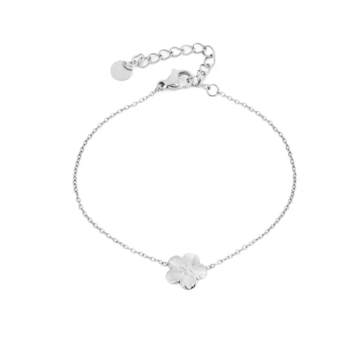 Flower bracelet zilver