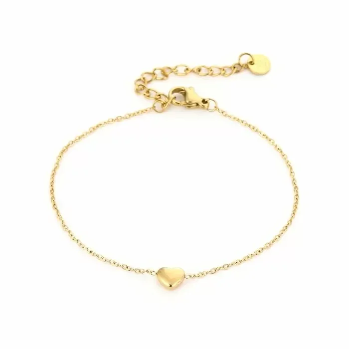 Little heart bracelet goud