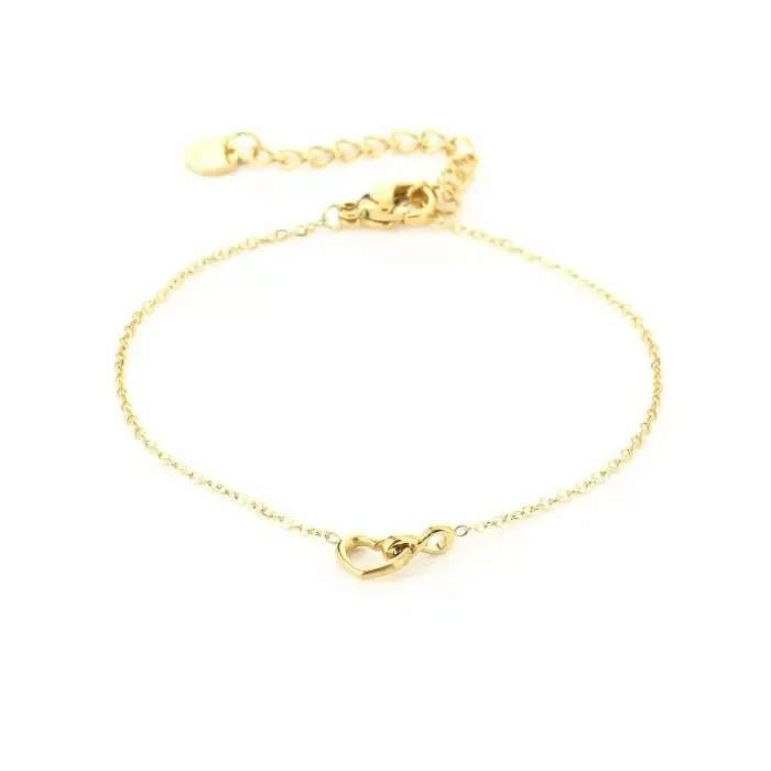Infinity heart bracelet goud