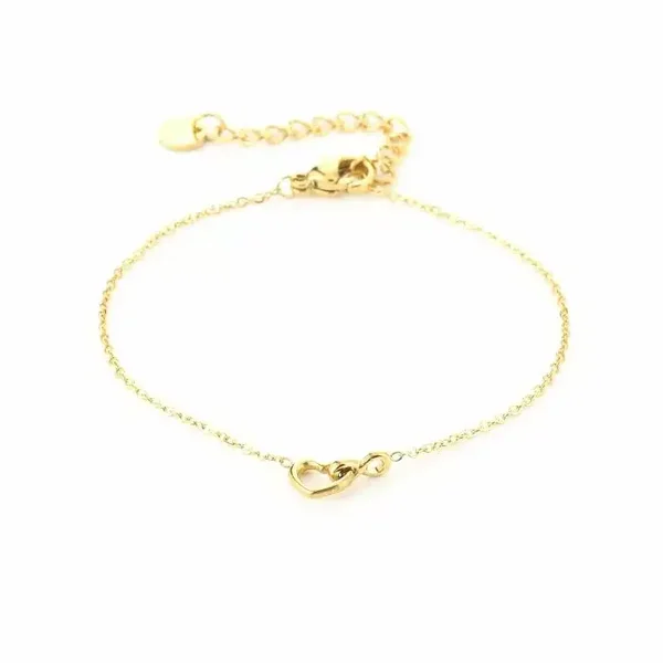 Infinity heart bracelet goud