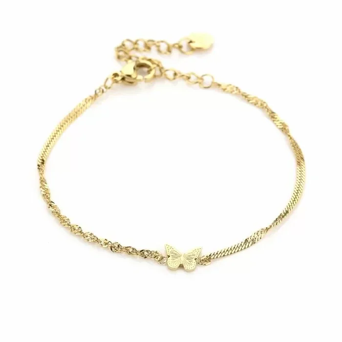 Butterfly bracelet goud