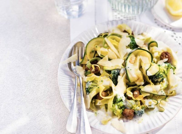 Zaterdag 2 augustus Tagliatelle met courgette en citroen