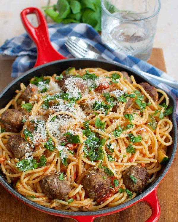 Zaterdag 30 augustus verse spaghetti met gehaktballetjes in tomatensaus