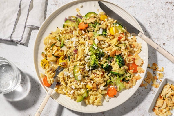 Zatrdag 27 december Griekse orzo met amandelen en grillkaas