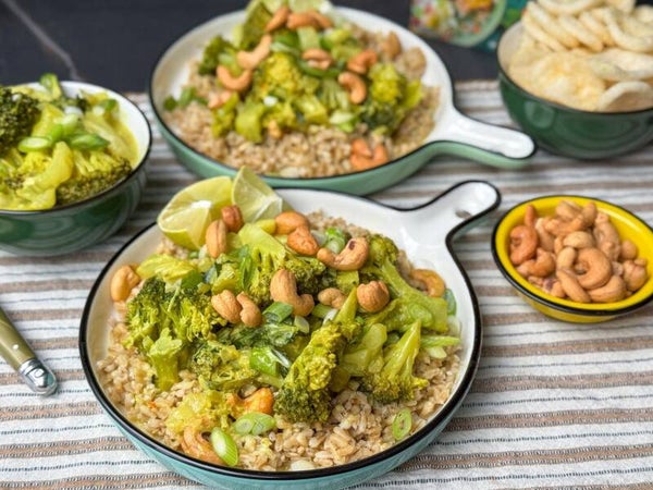 Zaterdag 18 april Thaise groene curry met broccoli en paksoi.
