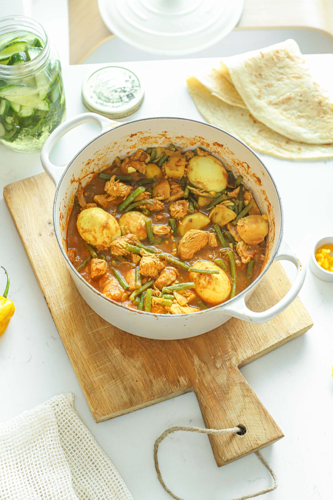 Zaterdag 14 maart Surinaamse roti met ei