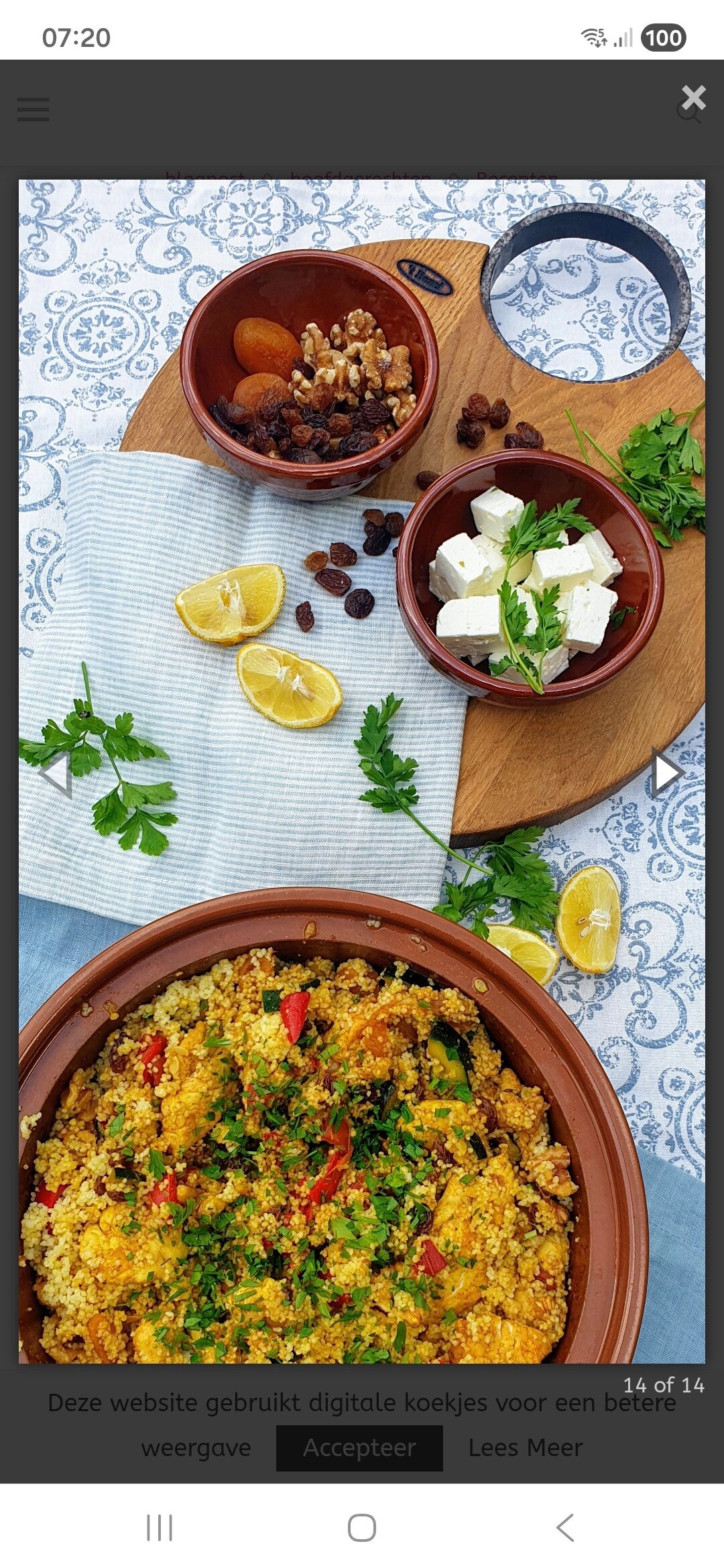 Zaterdag 27 juni Marokaanse couscous met kip