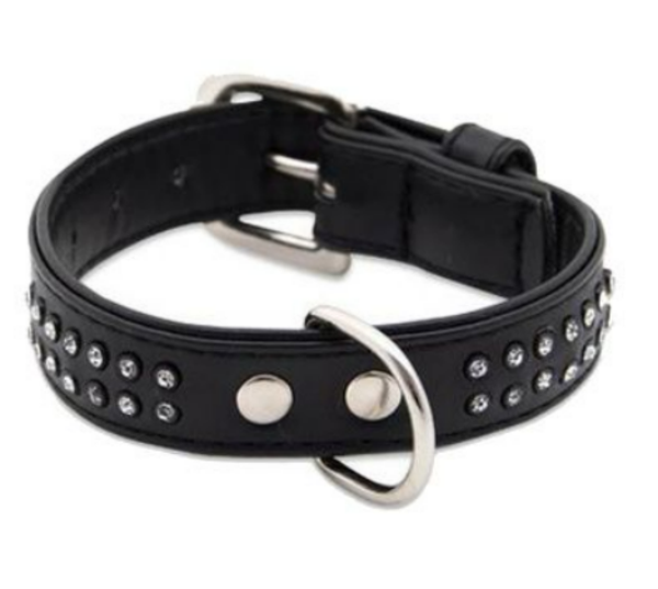 Collier chien Glamorous chien Noir 30 cm