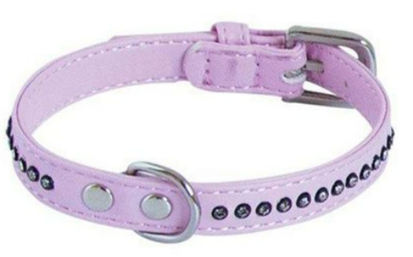 Collier chien Glamorous chien Rose 25 cm